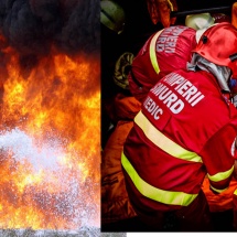 Depozit de furaje, incendiat în Vâlcea. Proprietara a avut nevoie de intervenția SMURD