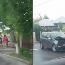 FOTO-VIDEO: ACCIDENT la DRĂGĂȘANI. Trei mașini implicate, o victimă