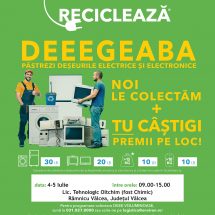 Pe 4 şi 5 iulie 2019, locuitorii din Râmnicu Vâlcea participă la campania „România Reciclează”!