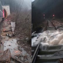 FOTO-UPDATE. Un tren de călători a deraiat pe Valea Oltului