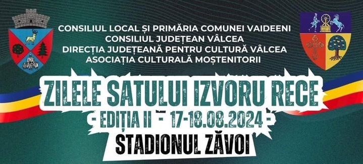 Încep Zilele Satului Izvoru Rece. Programul complet al sărbătorii satului din Vaideeni – Gazeta Vâlceană